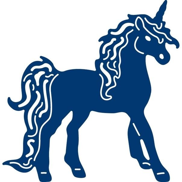 Единорог трафарет