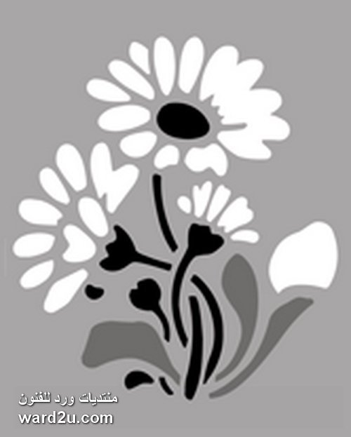 Трафарет Ромашка для стен