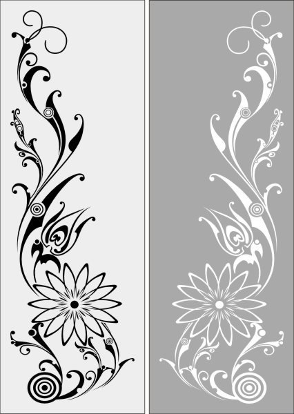 Пескоструй растительный орнамент