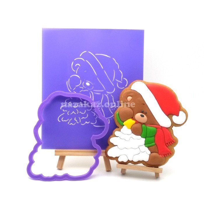 Трафарет мишка для пряников