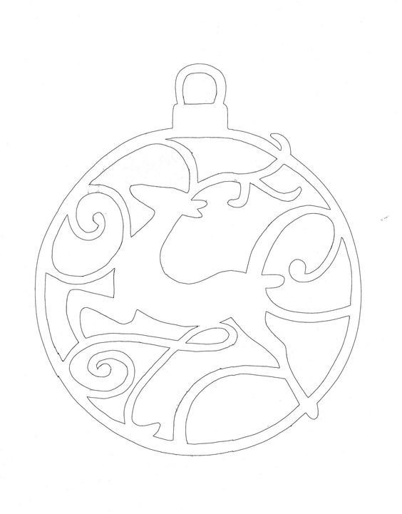 Новогодние шарики для вырезания