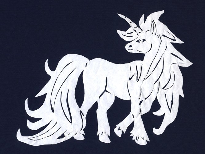 Единорог для вырезания из бумаги
