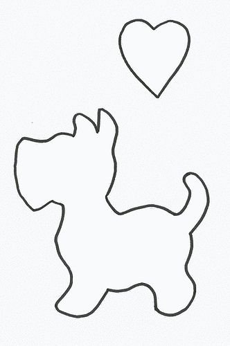 Трафарет собачки для аппликации