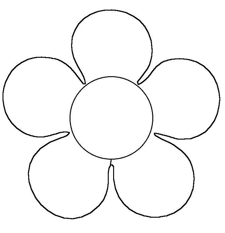 Трафареты цветов для детей