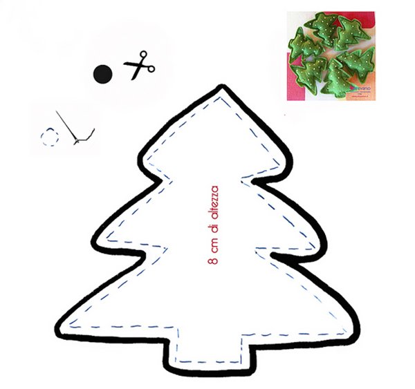 Новогодние игрушки из фетра своими руками с выкройками