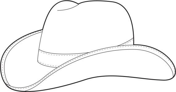 Шляпа трафарет