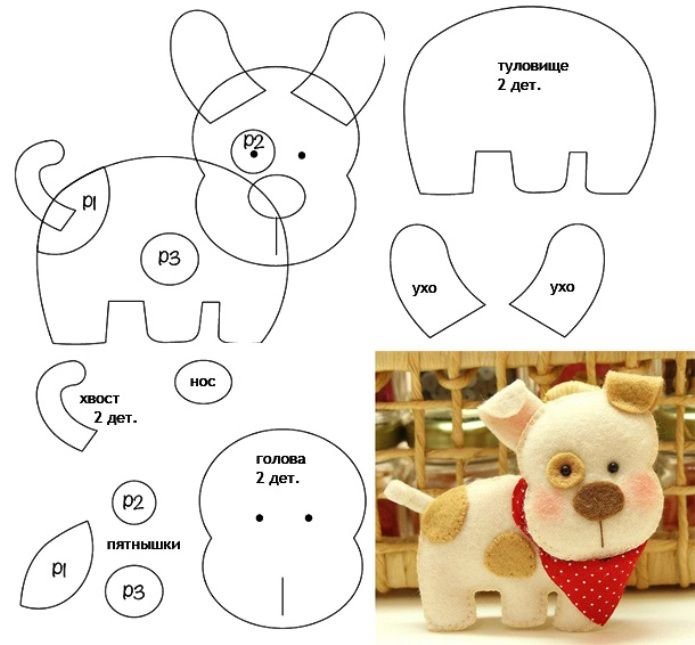 Игрушки из фетра своими руками с выкройками