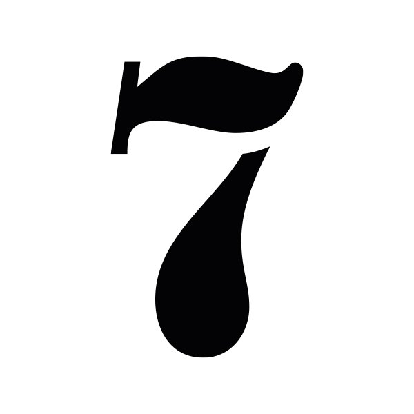 Цифра 7 трафарет