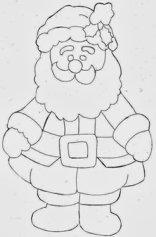 Трафарет Деда Мороза детский