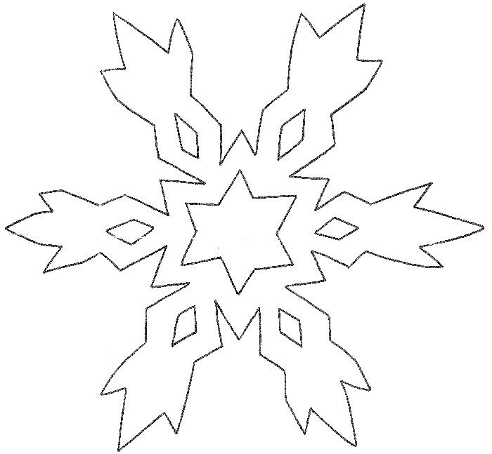 Трафарет «снежинки»
