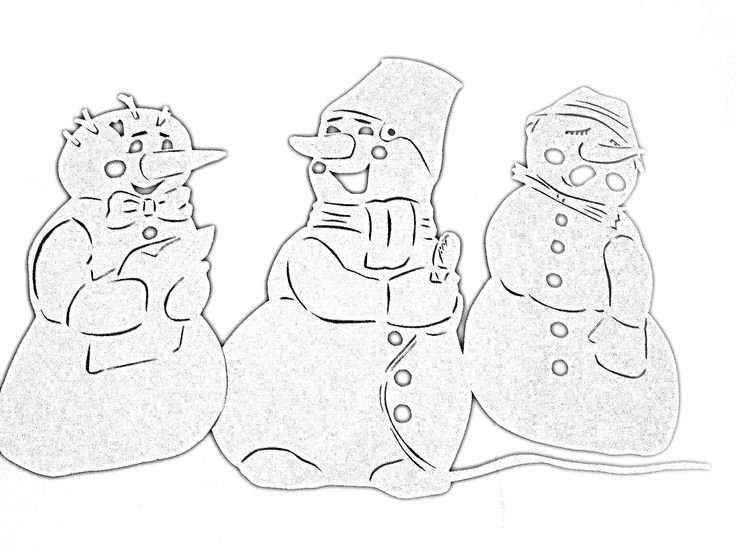 Вытынанки Снеговик