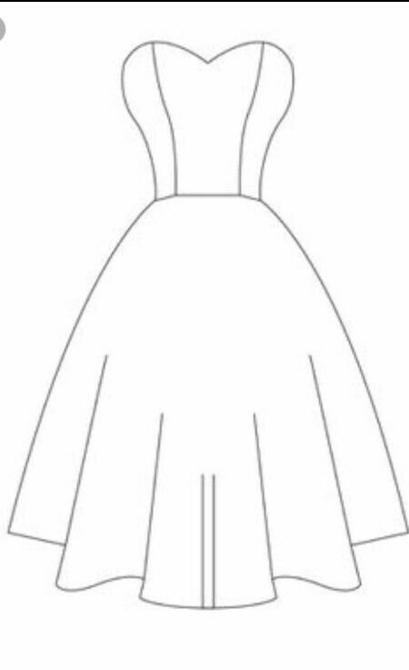 Платье для раскрашивания в детском саду