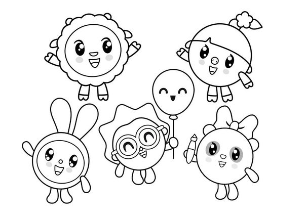 Малышарики Пандочка раскраска