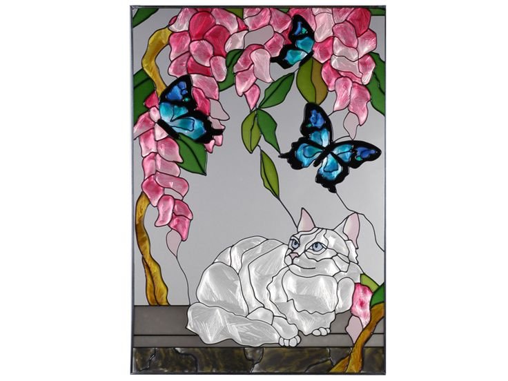 Эскиз витража кот