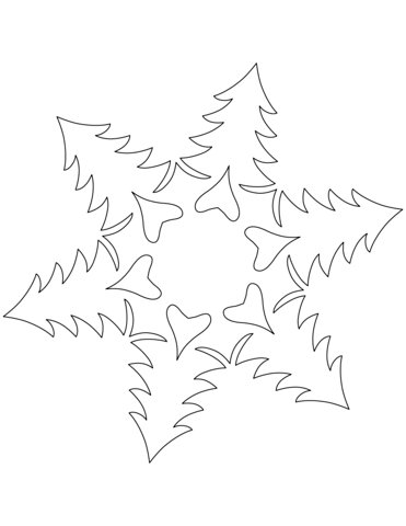 Вытыканки на окна снежинки