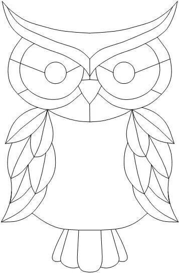 Сова трафарет