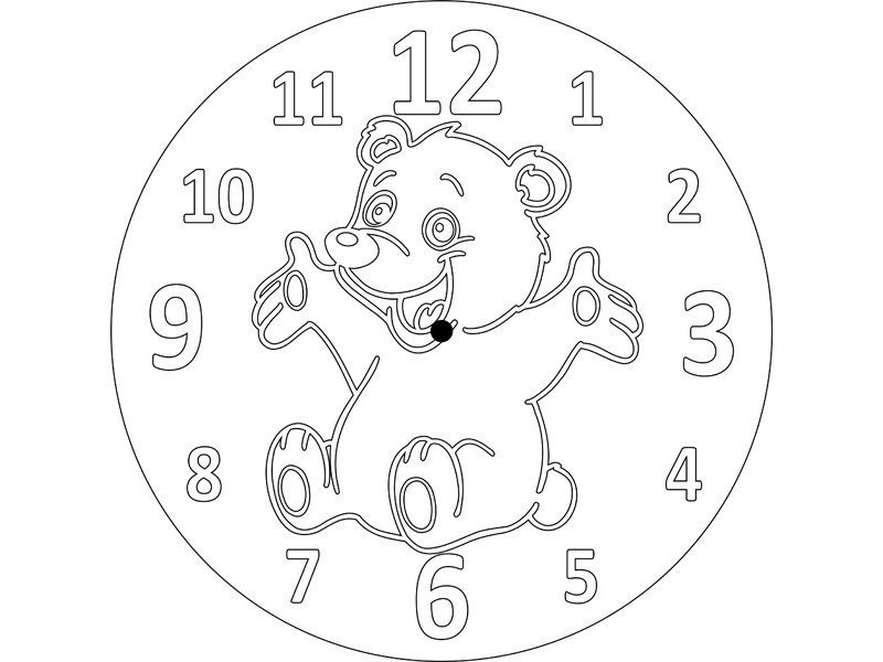 Трафарет часов для детей