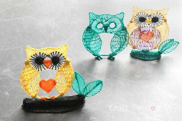 Трафареты для 3d ручки Сова