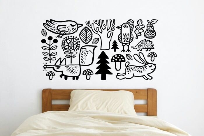 Трафарет на стену в детскую