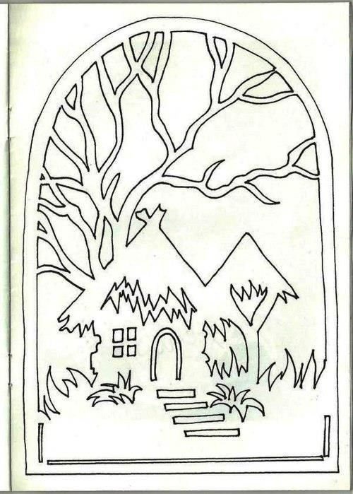 Зимние трафареты