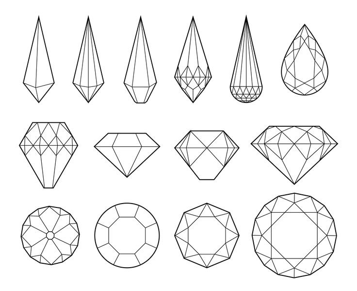 Кристаллы раскраска для детей