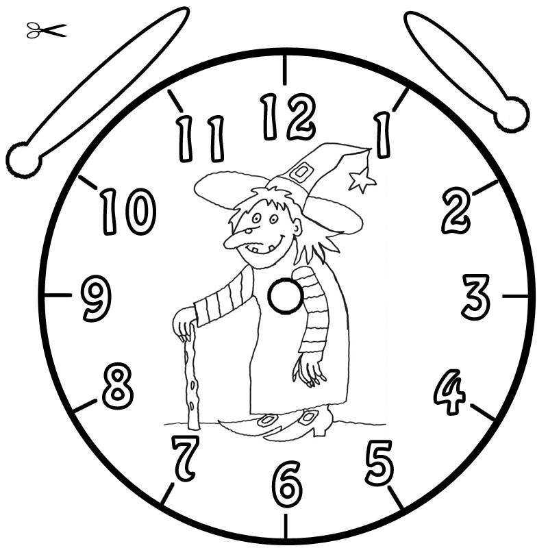 Часы трафарет для детей