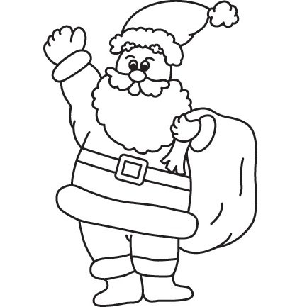 Дед Мороз трафарет