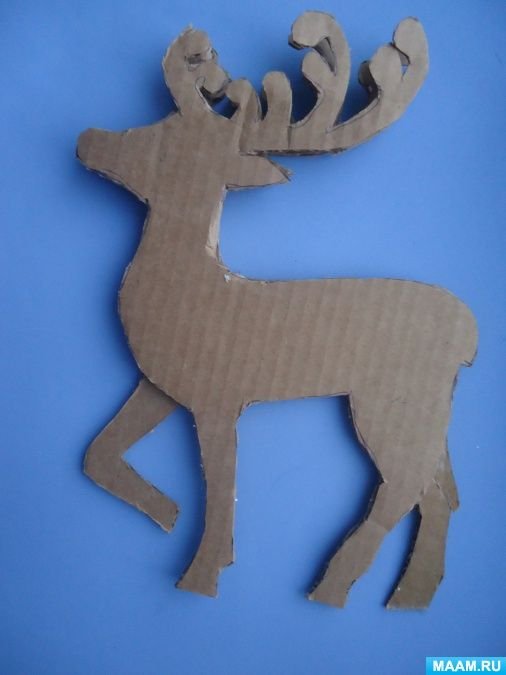 Поделка олень из картона