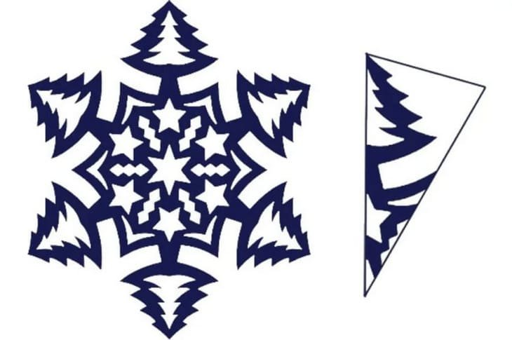 Снежинки из бумаги трафареты