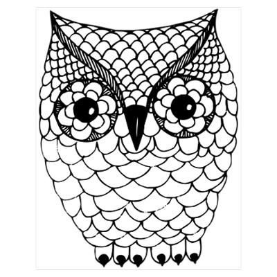 Сова контур