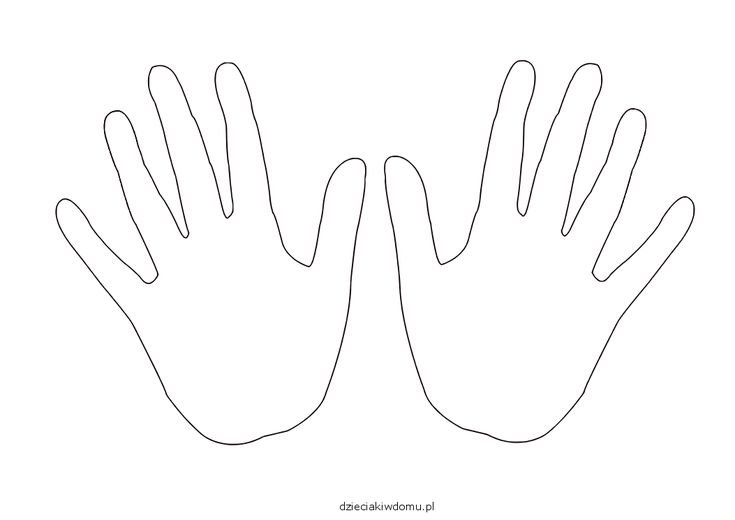 Ладошки картинки шаблон