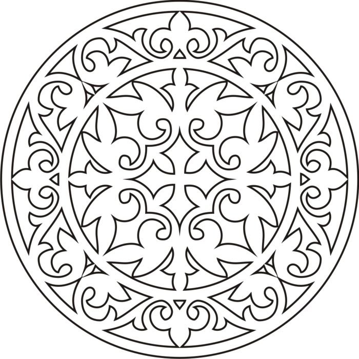 Восточный орнамент в круге