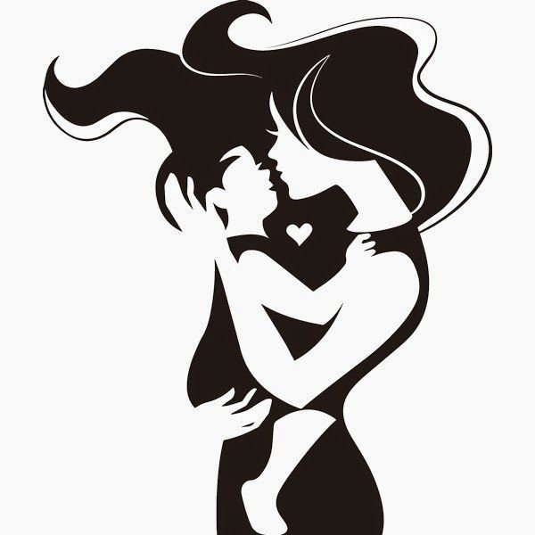 Силуэт матери и ребенка