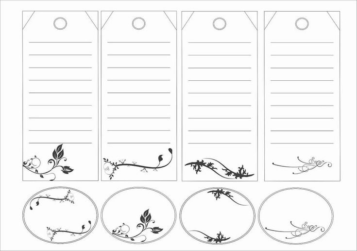 Трафарет бирки на подарок