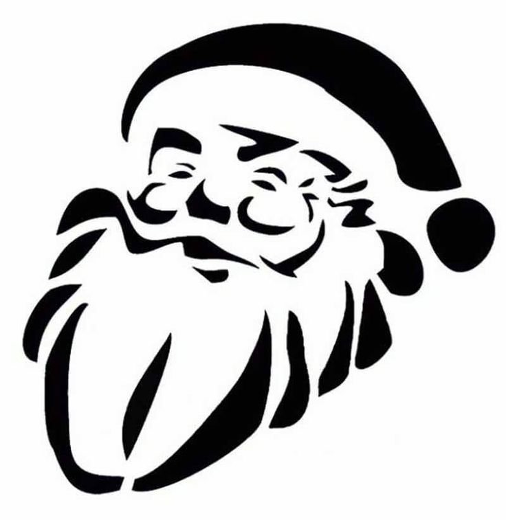 Дед Мороз трафарет