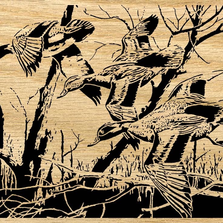 Силуэтное Выжигание по дереву