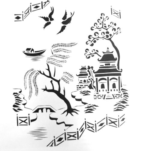 Схемы трафаретов для стен