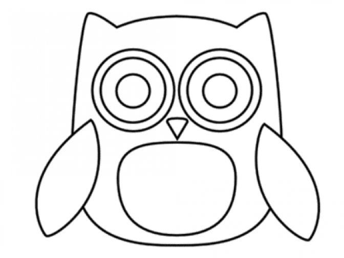 Трафарет Совушки для аппликации