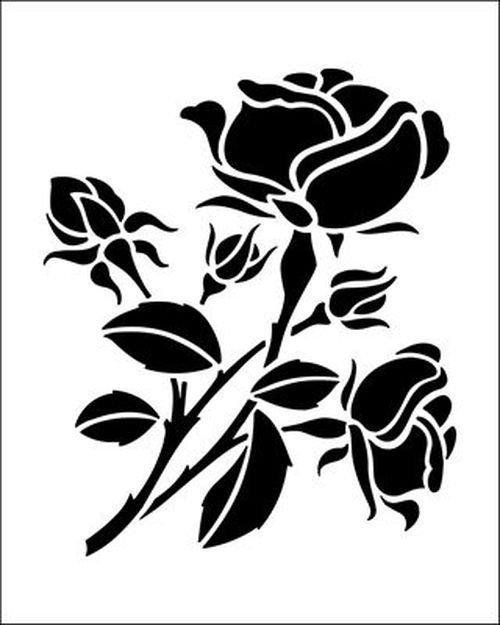 Трафареты для декора цветы