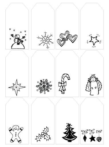 Ярлычки для подарков черно белые