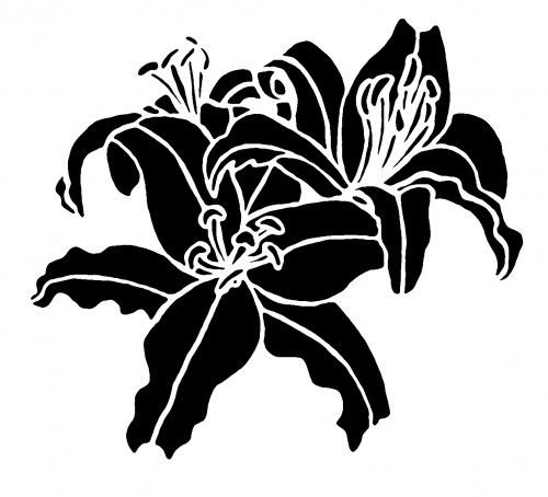 Цветочные трафареты