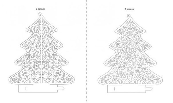 Объемная ажурная елка
