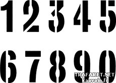 Цифры для нанесения трафарета