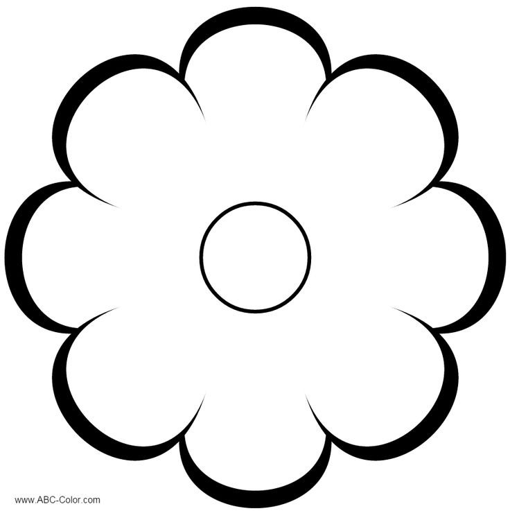 Трафареты цветов для детей
