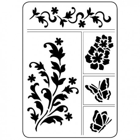 Трафареты цветов для декора