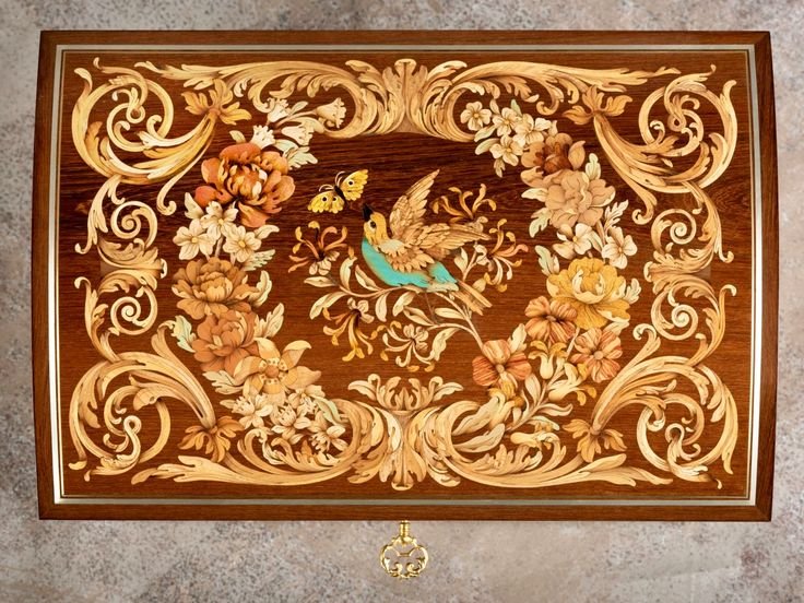 Инкрустация (интарсия, Маркетри и мозаика)