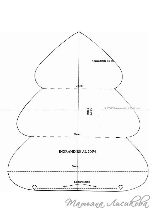 Выкройка елочки
