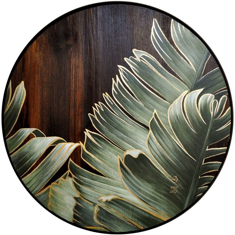 Листья пальмы роспись