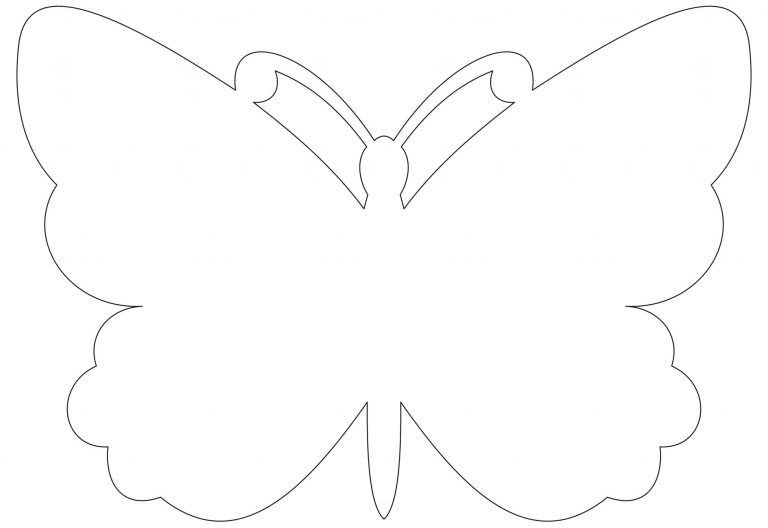 Бабочка шаблон для вырезания