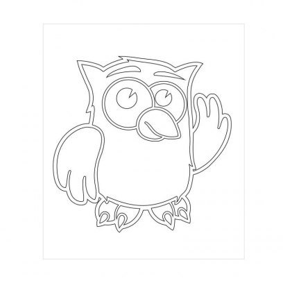 Трафарет Совы для рисования